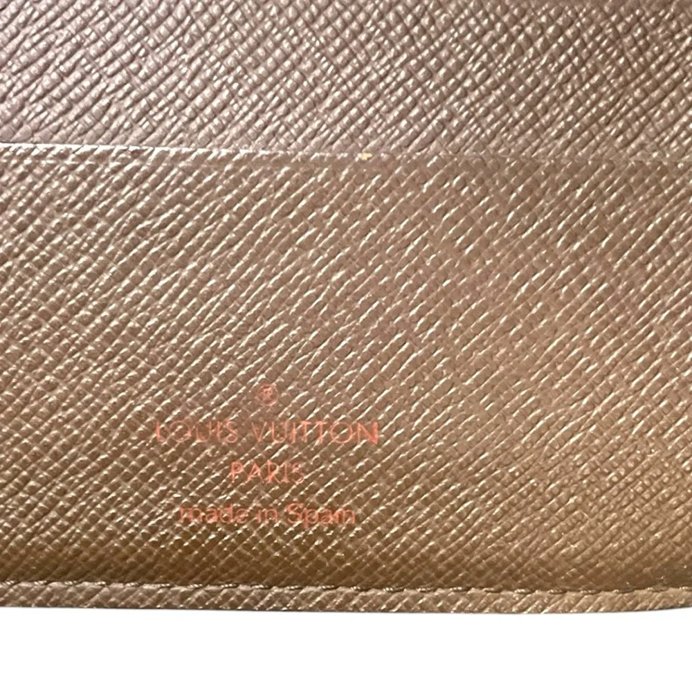 👜 Louis Vuitton Damier Ebene Wallet – Authentic Vintage‎ Bifold w/ Coin Pocket